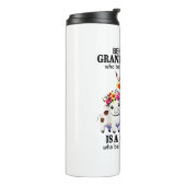 Achter elke kleindochter die in zichzelf gelooft thermosbeker (Gedraaid links)