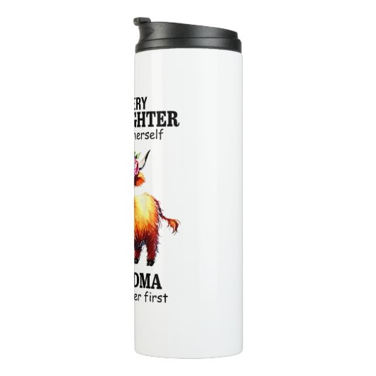 Achter elke kleindochter die in zichzelf gelooft thermosbeker (Geroteerd rechts)