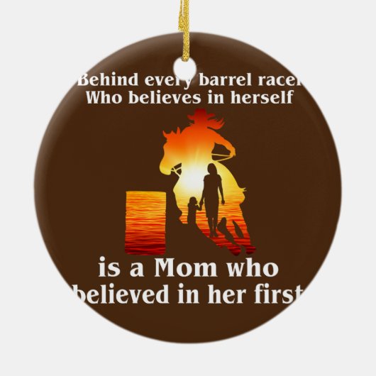 Achter elke racer die in zichzelf gelooft keramisch ornament (Achterkant)