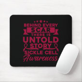 Achter elke scar Sickle Cell Awareness Muismat (Met muis)