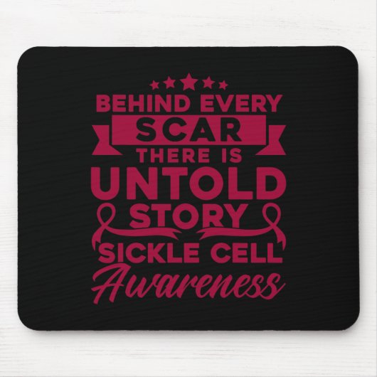 Achter elke scar Sickle Cell Awareness Muismat (Voorkant)