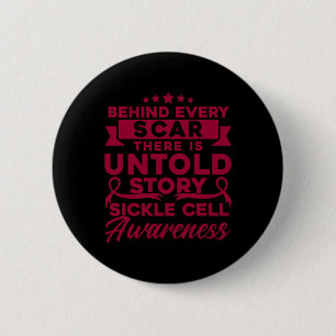 Achter elke scar Sickle Cell Awareness Ronde Button 5,7 Cm