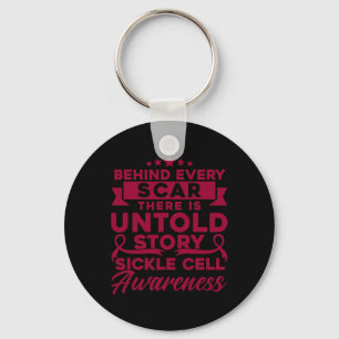Achter elke scar Sickle Cell Awareness Sleutelhanger