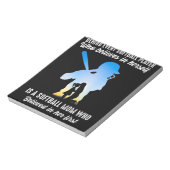 Achter elke Softball Player Softball Mam Notitieblok (Linkerzijde)