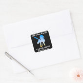 Achter elke Softball Player Softball Mam Vierkante Sticker (Envelop)
