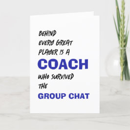 Achter elke speler coach gevouwen bedankkaart