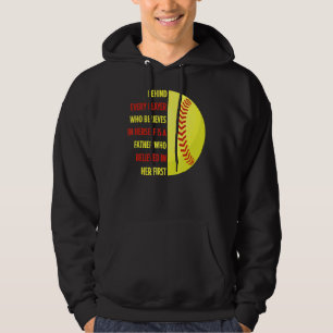 Achter elke speler is een vader Softball papa Daug Hoodie