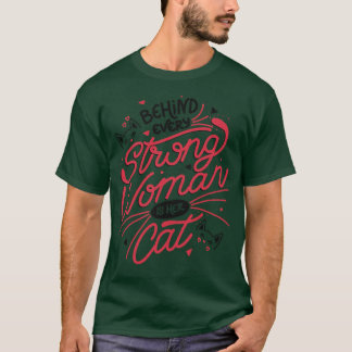 Achter elke sterke vrouw is haar kat van Tobe Fons T-shirt