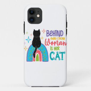 Achter elke sterke vrouw zit haar kat Case-Mate iPhone case