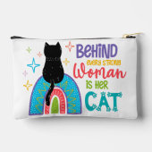 Achter elke sterke vrouw zit haar kat etui (Achterkant)