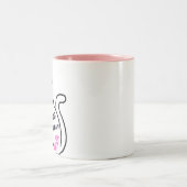 Achter elke sterke vrouw zit haar kat tweekleurige koffiemok (Center)