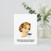Achter elke succesvolle vrouw briefkaart (Staand voorkant)