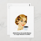 Achter elke succesvolle vrouw briefkaart (Voorkant / Achterkant)