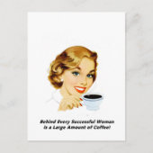 Achter elke succesvolle vrouw briefkaart (Voorkant)