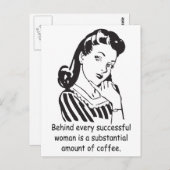 Achter elke succesvolle vrouw.. briefkaart (Voorkant / Achterkant)