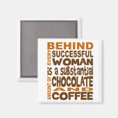 Achter elke succesvolle vrouw magneet (Voorkant / Achterkant)