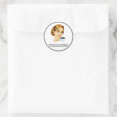 Achter elke succesvolle vrouw ronde sticker (Tas)