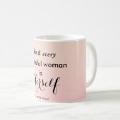 Achter elke succesvolle vrouw zit zichzelf koffiemok (Voorkant rechts)