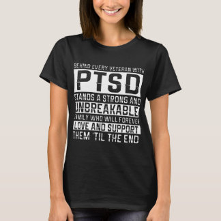 achter elke veteraan met ptsd staat asrong en eu t-shirt