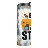 Achter elke vrouw zit een helse geschiedenis thermosbeker (Gedraaid links)