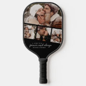 Achter foto strip collage pickleball paddle (Voorkant)
