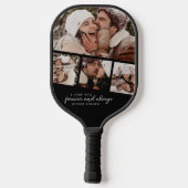 Achter foto strip collage pickleball paddle (Achterkant)