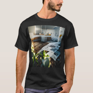 Achter hd van een triplex t-shirt