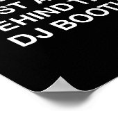 Achter het dj-podium grappige techno edm festival poster (Hoek)