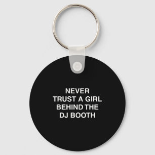 Achter het dj-podium grappige techno edm festival sleutelhanger