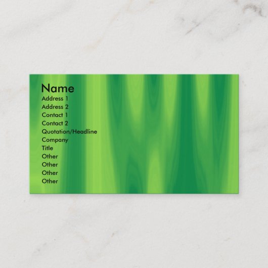 Achter het Groene Gordijn Visitekaartje (Voorkant)