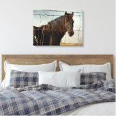 Achter het hek canvas afdruk (Insitu (Slaapkamer))