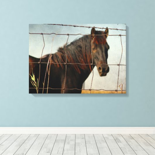 Achter het hek canvas afdruk (Insitu (Houten vloer))