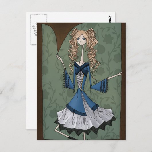 Achter het lijst briefkaart (Voorkant / Achterkant)