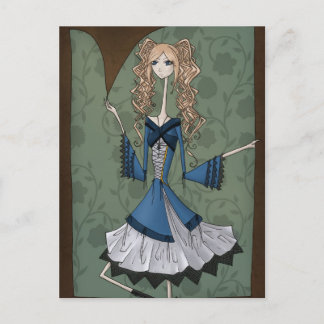 Achter het lijst briefkaart