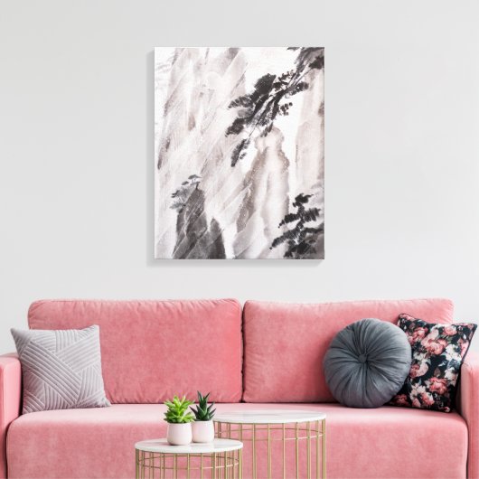 Achter het venster canvas afdruk (Insitu (Woonkamer))