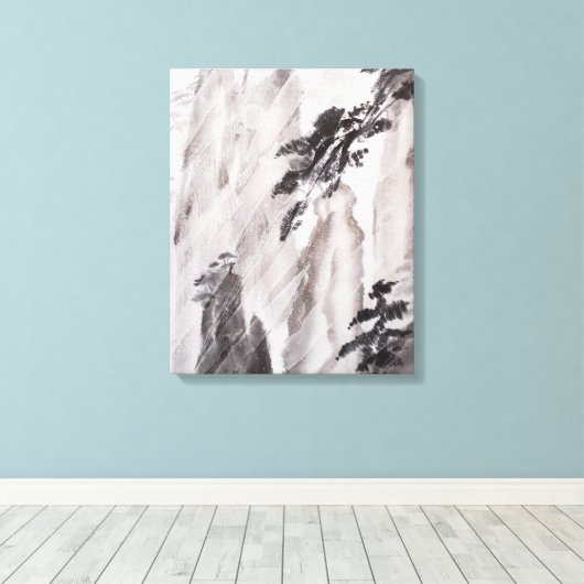 Achter het venster canvas afdruk (Insitu (Houten vloer))