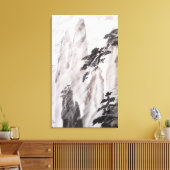 Achter het venster canvas afdruk (Insitu (Woonkamer))