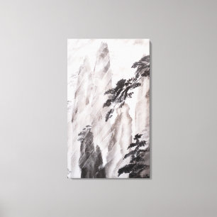 Achter het venster canvas afdruk