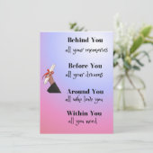 Achter je al je herinneringen feestdagenkaart (Staand voorkant)