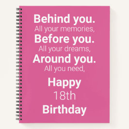 Achter je al je herinneringen voor... notitieboek