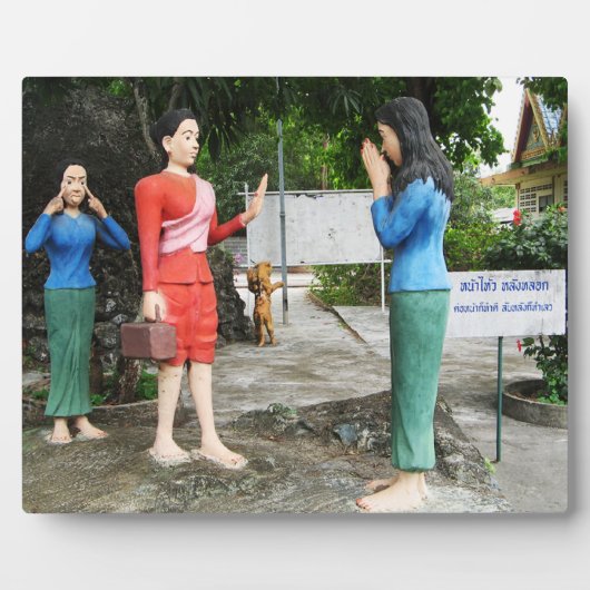 Achter je rug kijken fotoplaat (Voorkant)