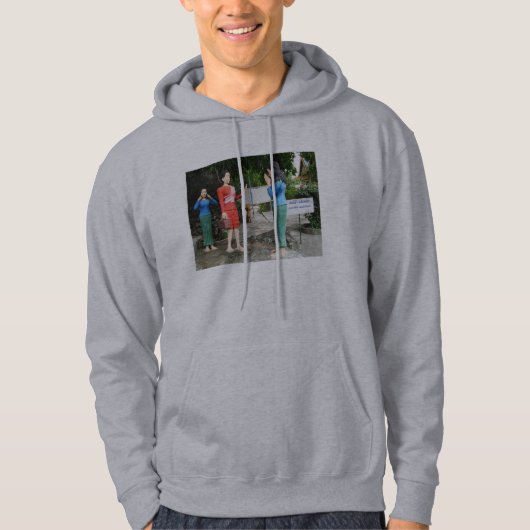 Achter je rug kijken hoodie (Voorkant)