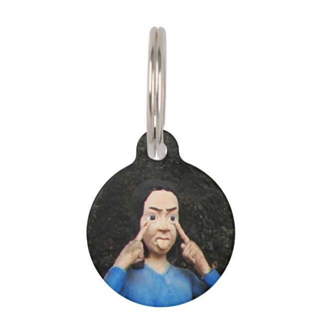 Achter je rug kijken huisdierpenning (Voorkant)