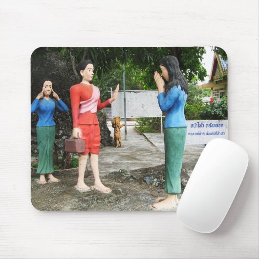 Achter je rug kijken muismat (Met muis)