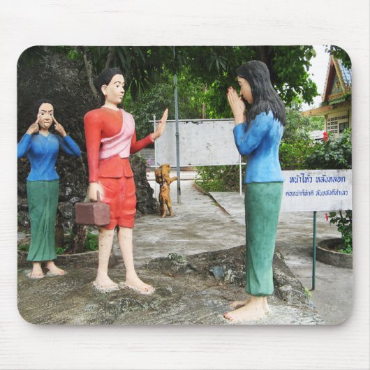 Achter je rug kijken muismat (Voorkant)