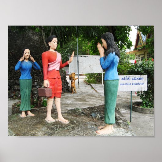 Achter je rug kijken poster (Voorkant)