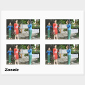 Achter je rug kijken rechthoekige sticker (Vel)