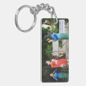 Achter je rug kijken sleutelhanger (Voorkant Links)