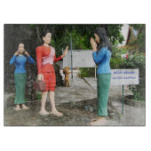 Achter je rug kijken snijplank (Voorkant)