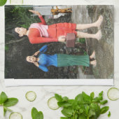 Achter je rug kijken theedoek (Gevouwen)